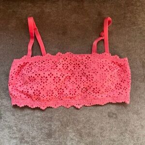 NWT Pink Lace Bralette.Auden size M .